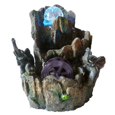 批發田園樹脂流水工擺件 營造室內假山流水噴泉水景的藝術與風水